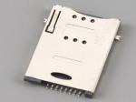 SIM kartes savienotājs, PUSH PUSH, 6P+2P, H1,85 mm, bez pasta
